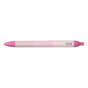 Stylo Noir Joli Rose Pâle Pastel Couleur Douce
