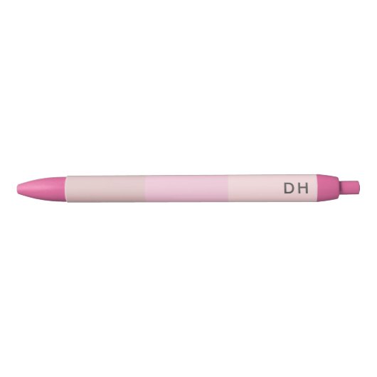 Stylo Noir Joli Rose Pâle Pastel Couleur Douce (Devant)