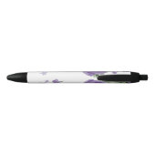 Stylo Noir Joli Roses d'aquarelle violet (Dos)