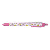 Stylo Noir Joli Smiley Chamomile Fleur Nom du script Monogram (Bas)