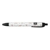 Stylo Noir Joli trèfle blanc avec lapins lapins Motif (Bas)