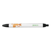 Stylo Noir Joli triton orangé joyeux (Devant)