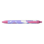 Stylo Noir Jolie Fille Florale Violette (Dos)
