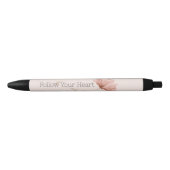 Stylo Noir Jolie Fleur Rose (Devant)