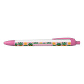 Stylo Noir Jolie impression de plante en pot personnalisable (Haut)