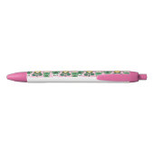 Stylo Noir Jolie impression de plante en pot personnalisable (Dos)