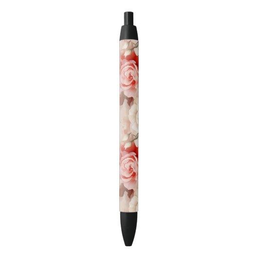 Stylo Noir Jolie rose florale crème blush rose (devant Vertical)