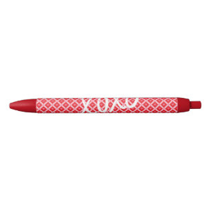 Stylo Noir Jolie Saint-Valentin XOXO