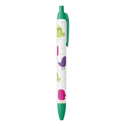 Stylo Noir Jolis oiseaux (Bas (Vertical))