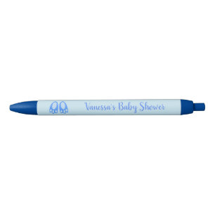 Stylo Noir Jolis pieds de lapin bleu bébé garçon Pâques Baby