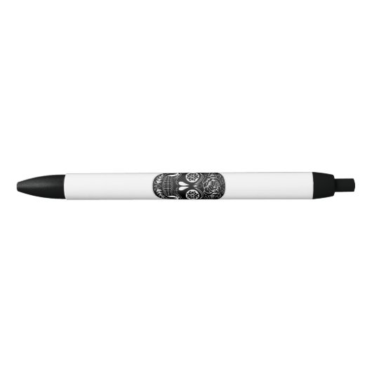 Stylo Noir Jour du crâne mort (Devant)
