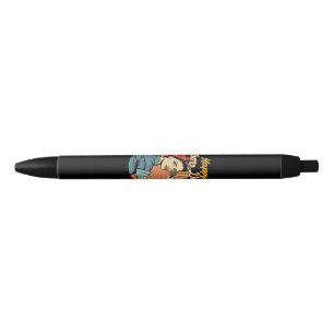 Stylo Noir Joyeuse Fille de la Fête du Travail Forte Mouvemen