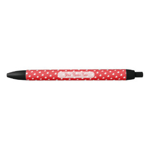 Stylo Noir Joyeuse Saint-Valentin Moderne Motif d'Amour