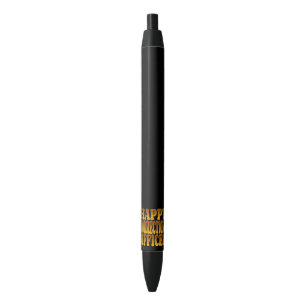 Stylo Noir Joyeux agent de correction en or