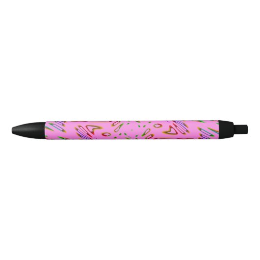 Stylo Noir Kaleidoscope rose (Devant)
