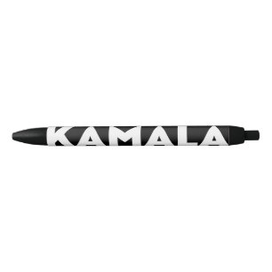 Stylo Noir Kamala moderne typographie audacieuse blanc et noi