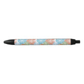 Stylo Noir Ketmie hawaïenne florale (Devant)