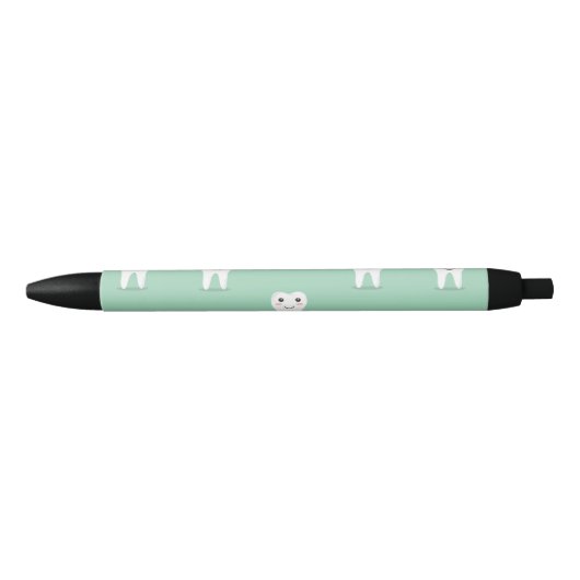 Stylo Noir La dent heureuse de Kawaii (Devant)