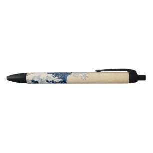 Stylo Noir La Grande Vague au large de Kanagawa par Hokusai
