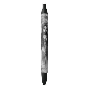 Stylo Noir La Luna Dark Angel Fairy Femme Goth Imaginaire Art