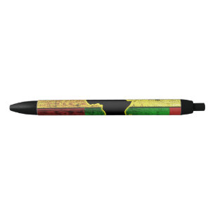 Stylo Noir L'Afrique sur les planches en bois