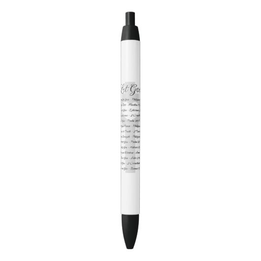 Stylo Noir Laissez l'inspiration des Écritures divines (devant Vertical)