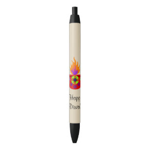 Stylo Noir Lampe colorée Diya de Diwali