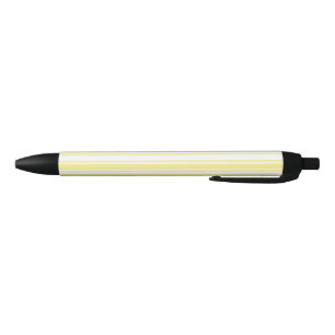 Stylo Noir Landes de bonbons jaune et blanc citron