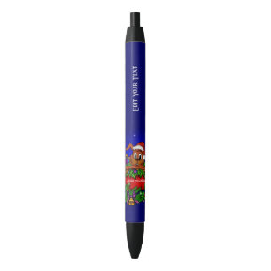 Stylo Noir Lapin de Noël