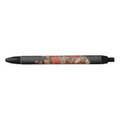 Stylo Noir L'art japonais Vintage du guerrier samouraï (Devant)