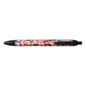 Stylo Noir L'art populaire ukrainien motif floral abstact (Dos)