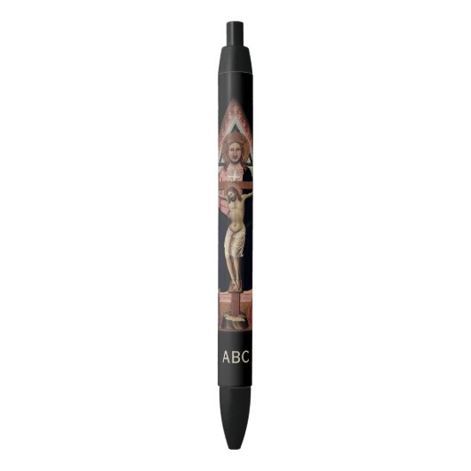 Stylo Noir L'art religieux de "la Trinité", monogramme person (devant Vertical)