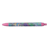 Stylo Noir Lavande et fonte verte (Devant)