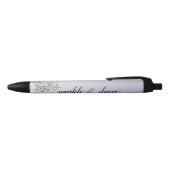 Stylo Noir Lavande violet ombre Parties scintillant argent ét (Haut)