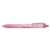 Stylo Noir le beau motif de marbre rose de texture (Haut)