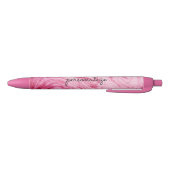 Stylo Noir le beau motif de marbre rose de texture (Bas)
