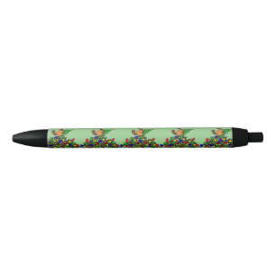 Stylo Noir Le castor drôle sur Noël a décoré le barrage