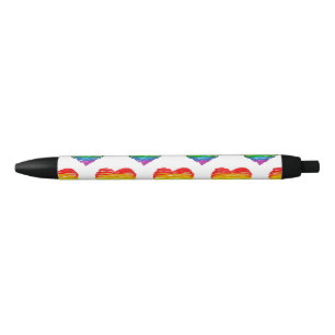 Stylo Noir Le cœur arc-en-ciel de SlipperyJoe griffonné tourb
