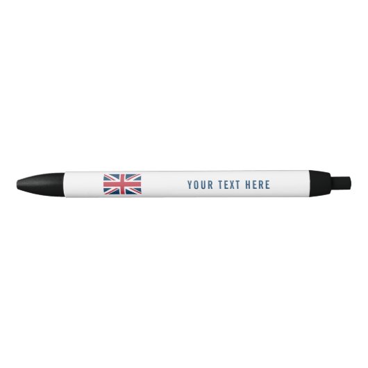 Stylo Noir Le drapeau britannique Union Jack (Devant)