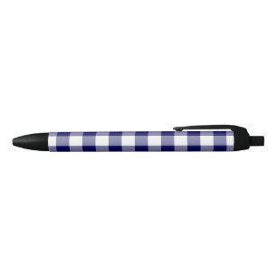 Stylo Noir Le Motif Bold Navy Blue White Buffalo Check