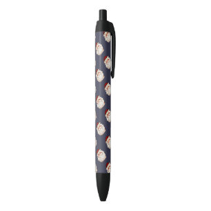 Stylo Noir Le père noël classique font face