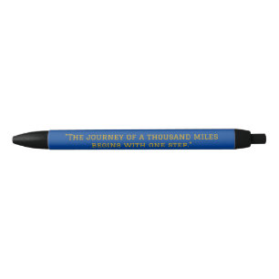 Stylo Noir "Le voyage de mille milles commence par un s