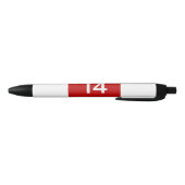 Stylo Noir Légendaire n° 14 en rouge et blanc (Bas)