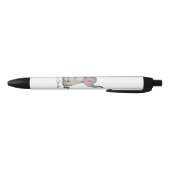 Stylo Noir L'éléphant mignon de bébé d'aquarelle avec (Bas)