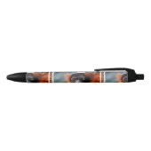 Stylo Noir Lémur rouge de repos de Ruffed (Haut)