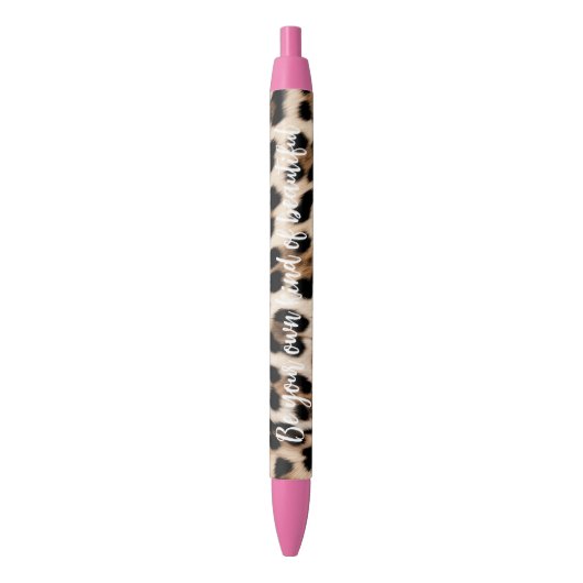 Stylo Noir Léopard noir Brown crémeux (devant Vertical)