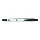 Stylo Noir Léopard noir et Turquoise (Dos)