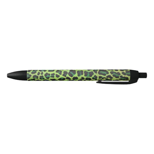 Stylo Noir Léopard noir et vert (Bas)
