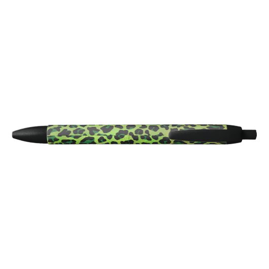 Stylo Noir Léopard noir et vert (Dos)