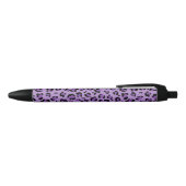 Stylo Noir Leopard Print, Léopard Spots, Purple Leopard (Haut)
